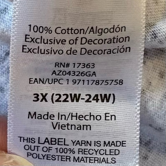 Aria Collection Purple Floral Print Nightgown Sleepwear 3X Cotton Button Pockets - Picture 11 of 12